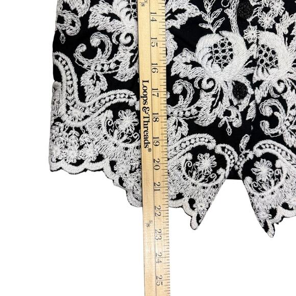 Vintage Express‎ Embroidered Black Vest Size S Americana Western Indie Folk - Picture 10 of 10